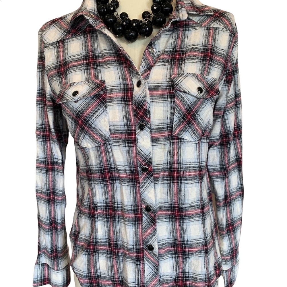 Plaid Flannel Button-up